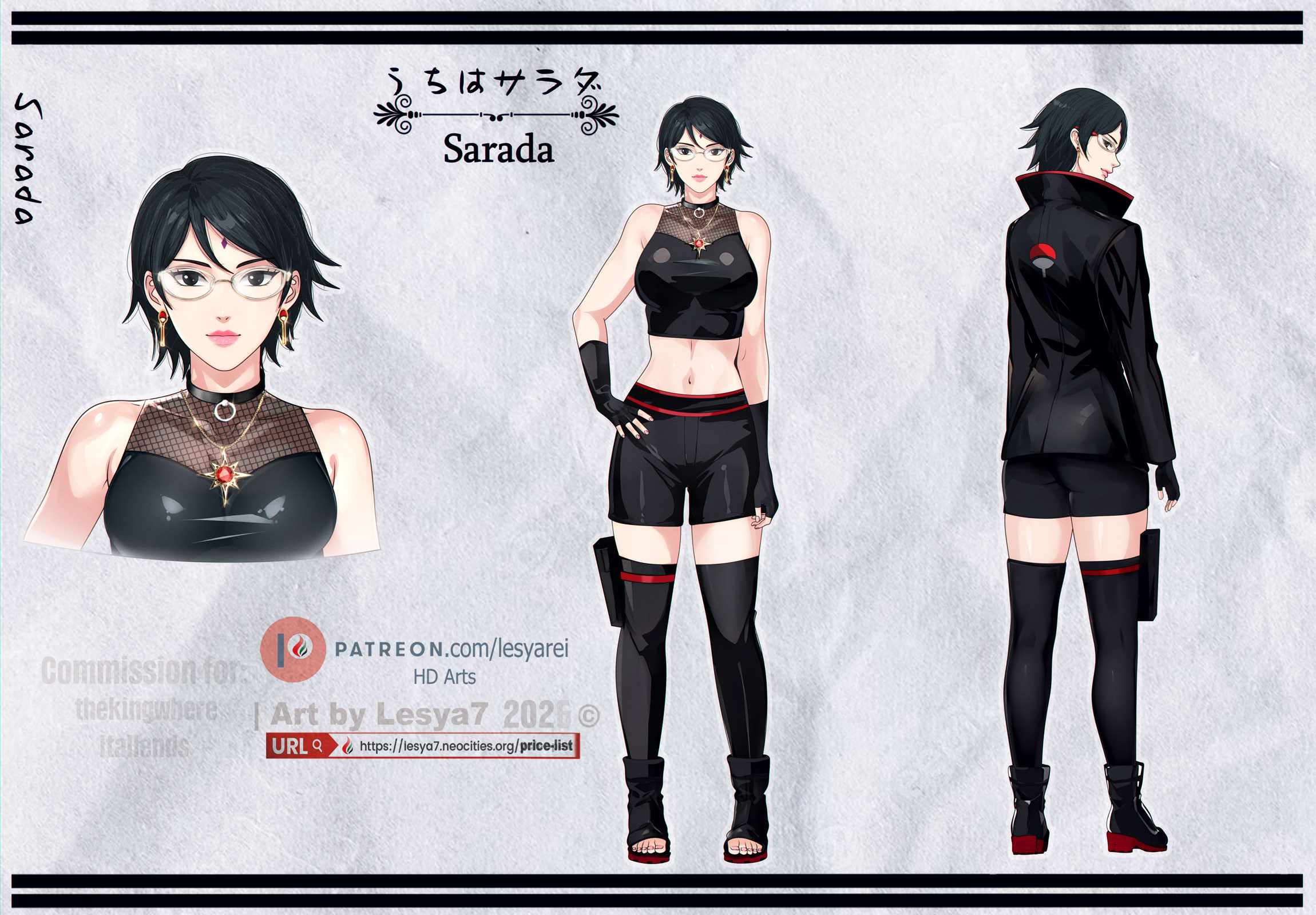 Commission Sarada Character Sheet