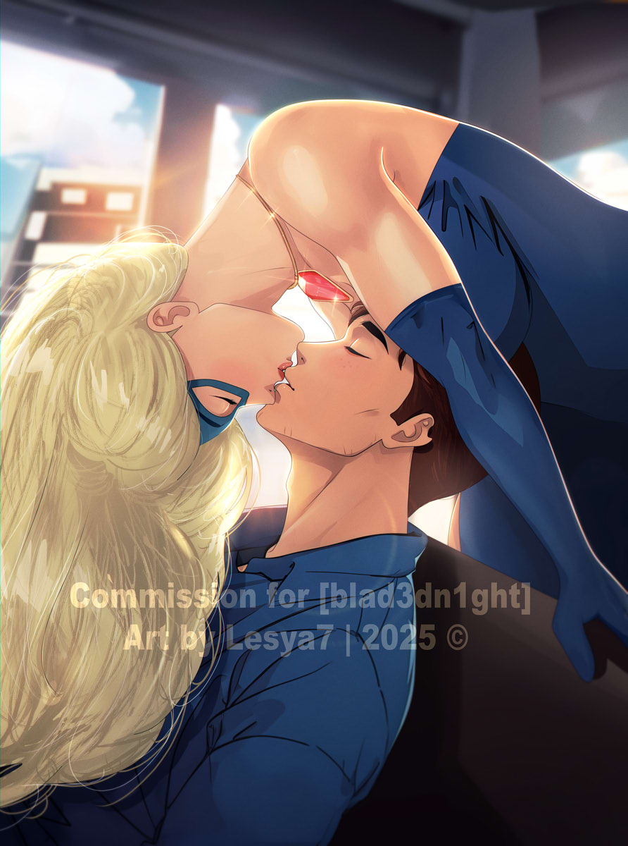 Commission: Blonde Blazer x Rober kiss