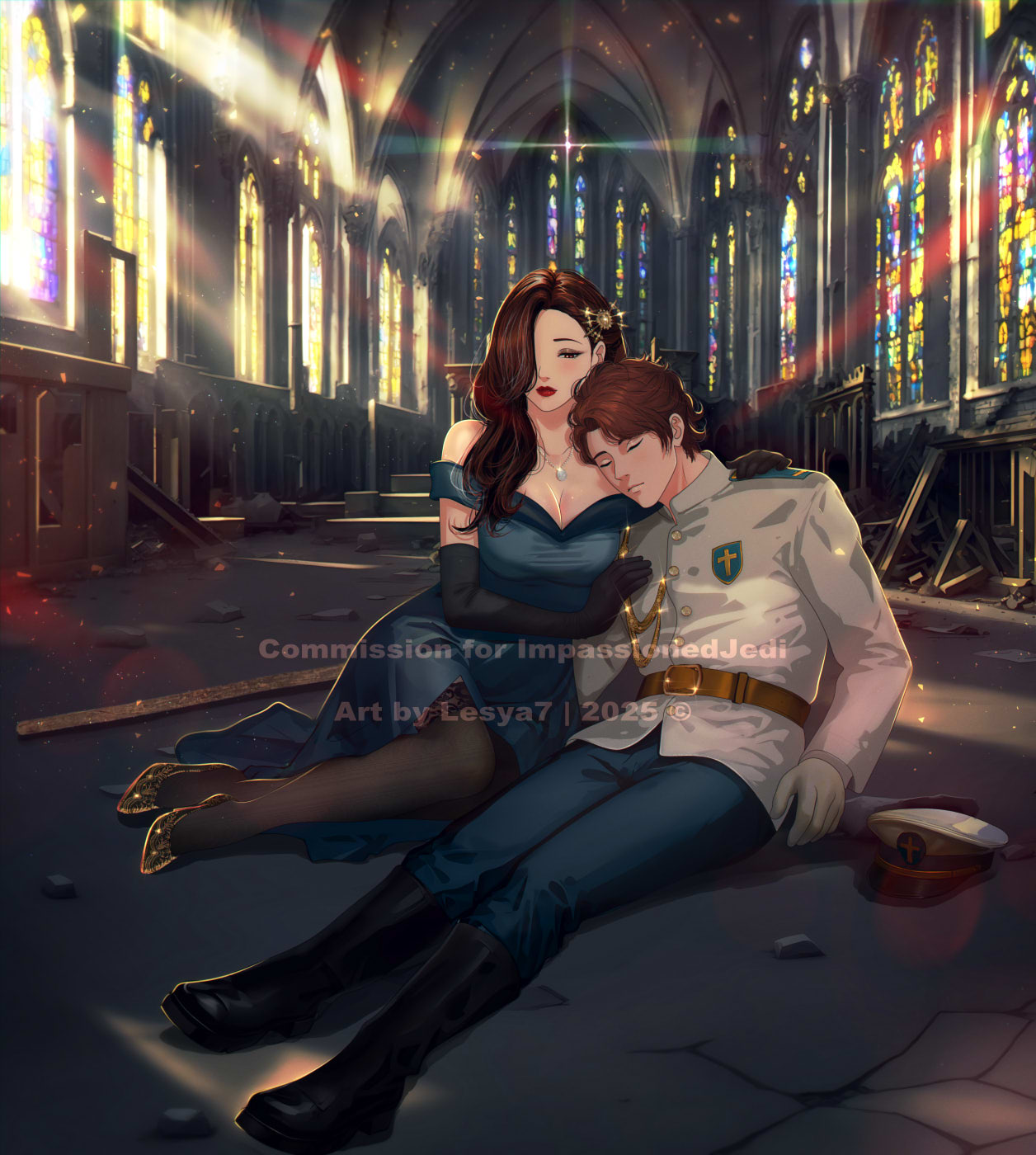 Commission: Caspian x Celine OCs